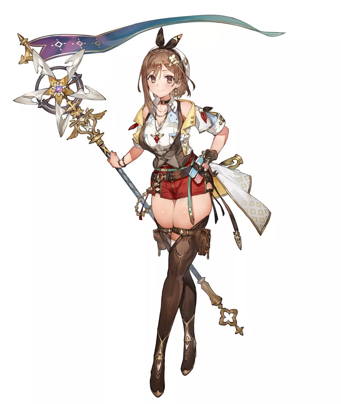 Ryza's Design in Atalier Ryza 3, She looks better and her Thighs look even Thiccer.