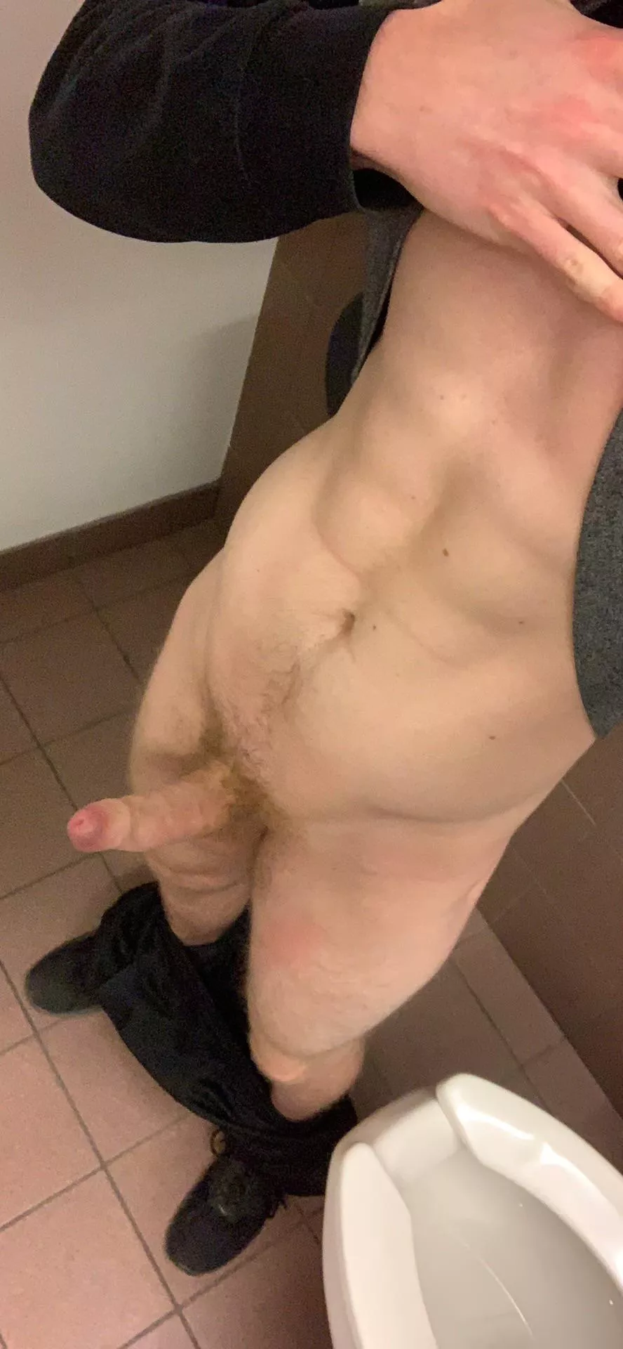 Suck me in the handicapped stall [23]