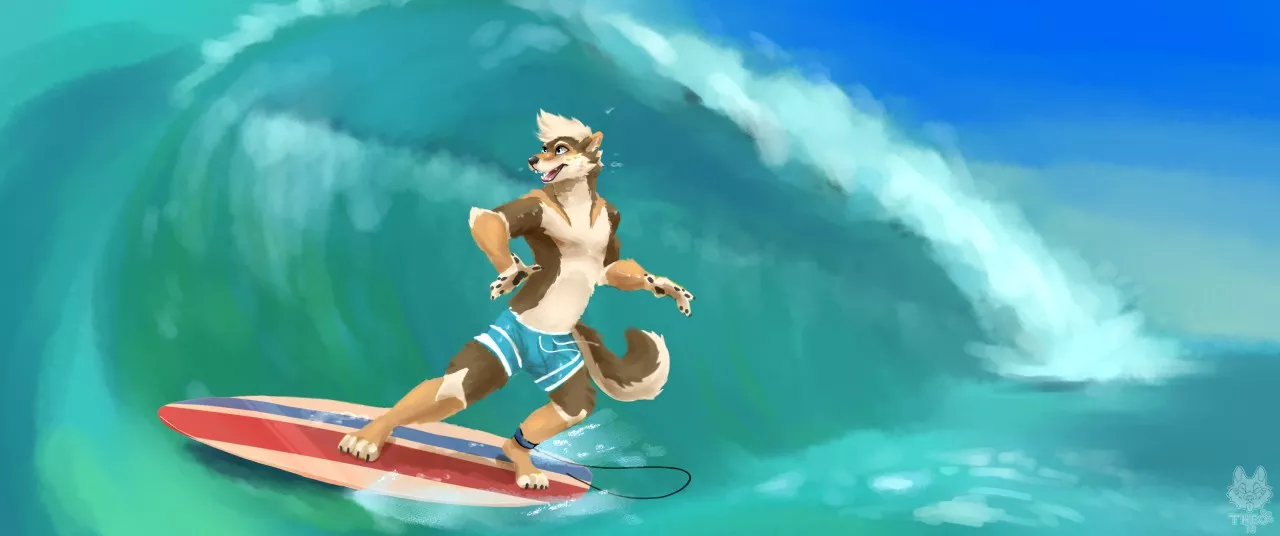 Surf's up (art by Shikokubo)