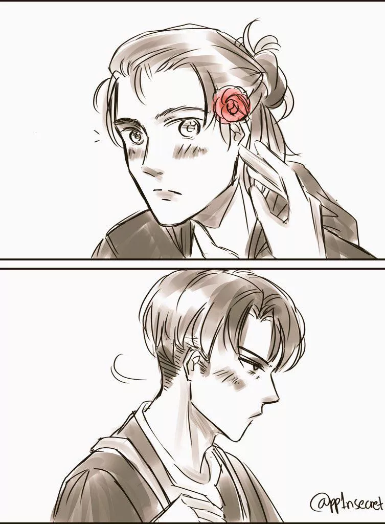 A Pretty Flower For A Pretty Person (By @Pp1NSecret) | Ereri | Attack On Titan