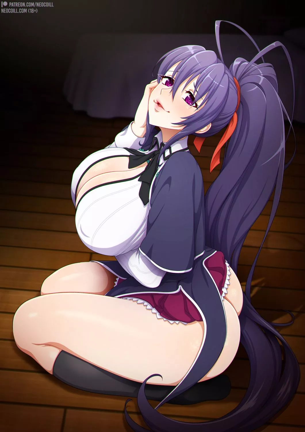 akeno big boobs (highschool dxd)