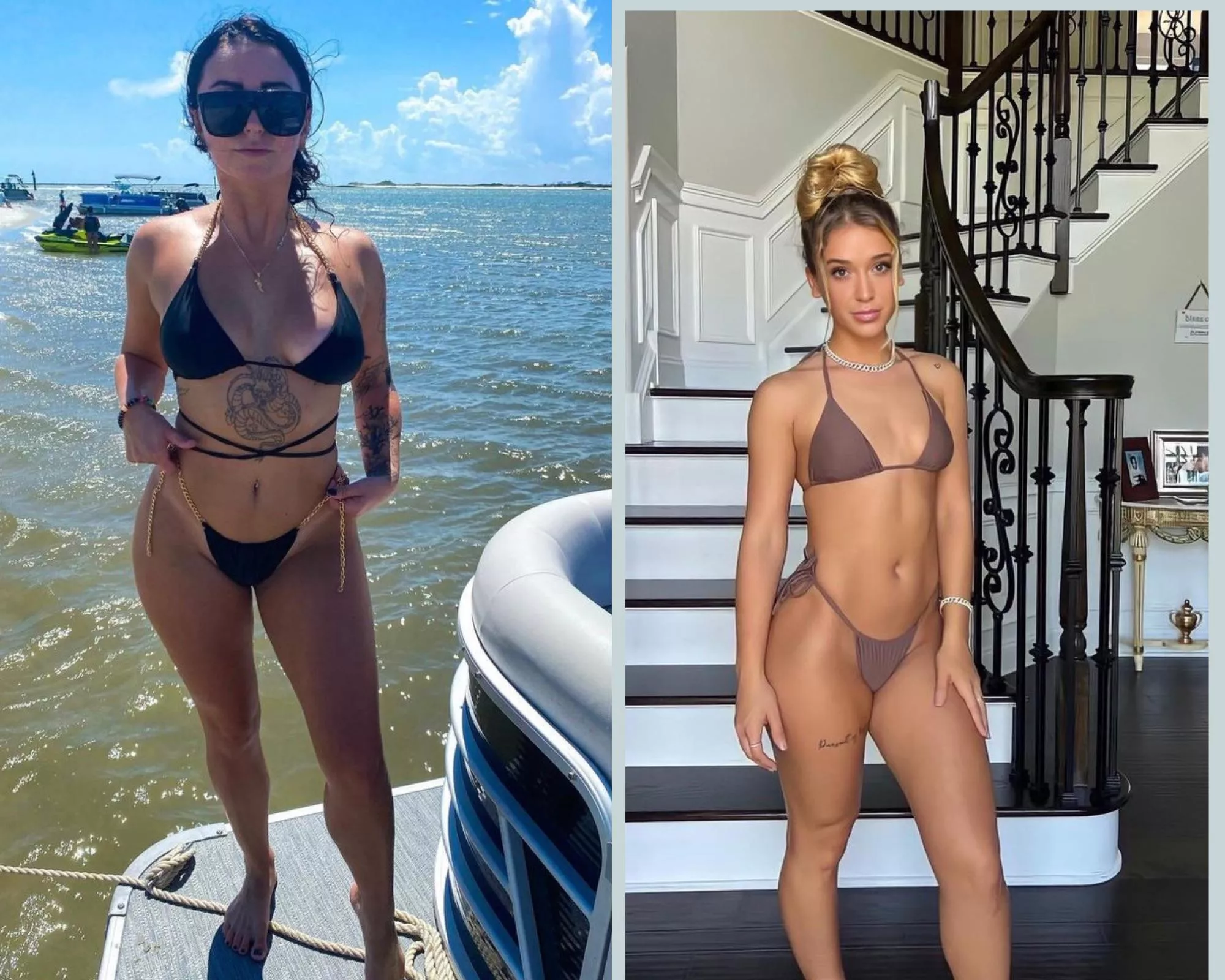 Bikini competition left or right ?