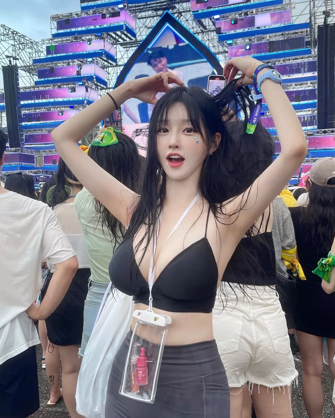 Busty festival girl