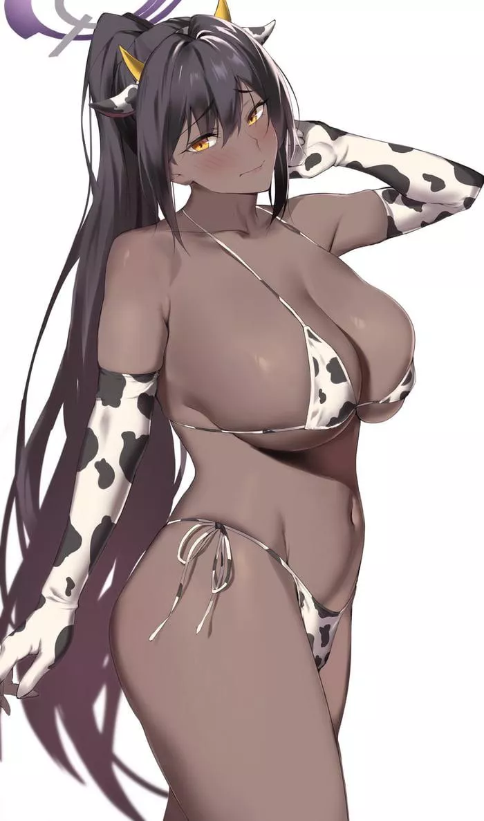 Itâ€™s time for some milk with cow bikini Karin..