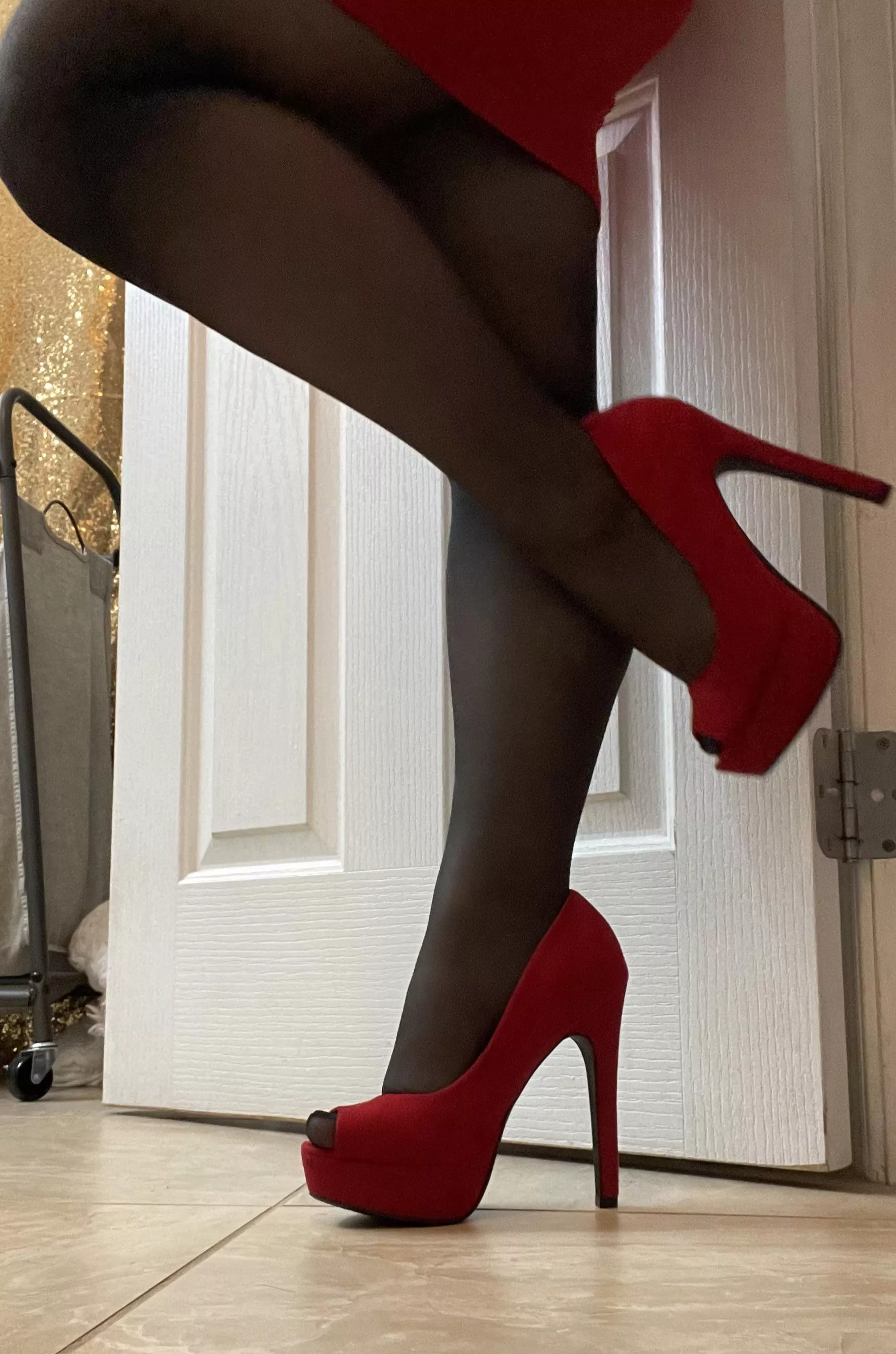 Paired my heels with some nylons today