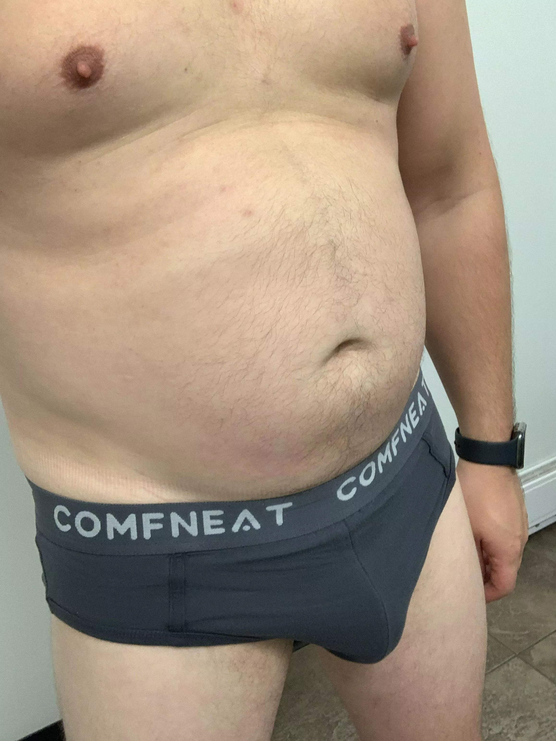 Post workout belly and briefs