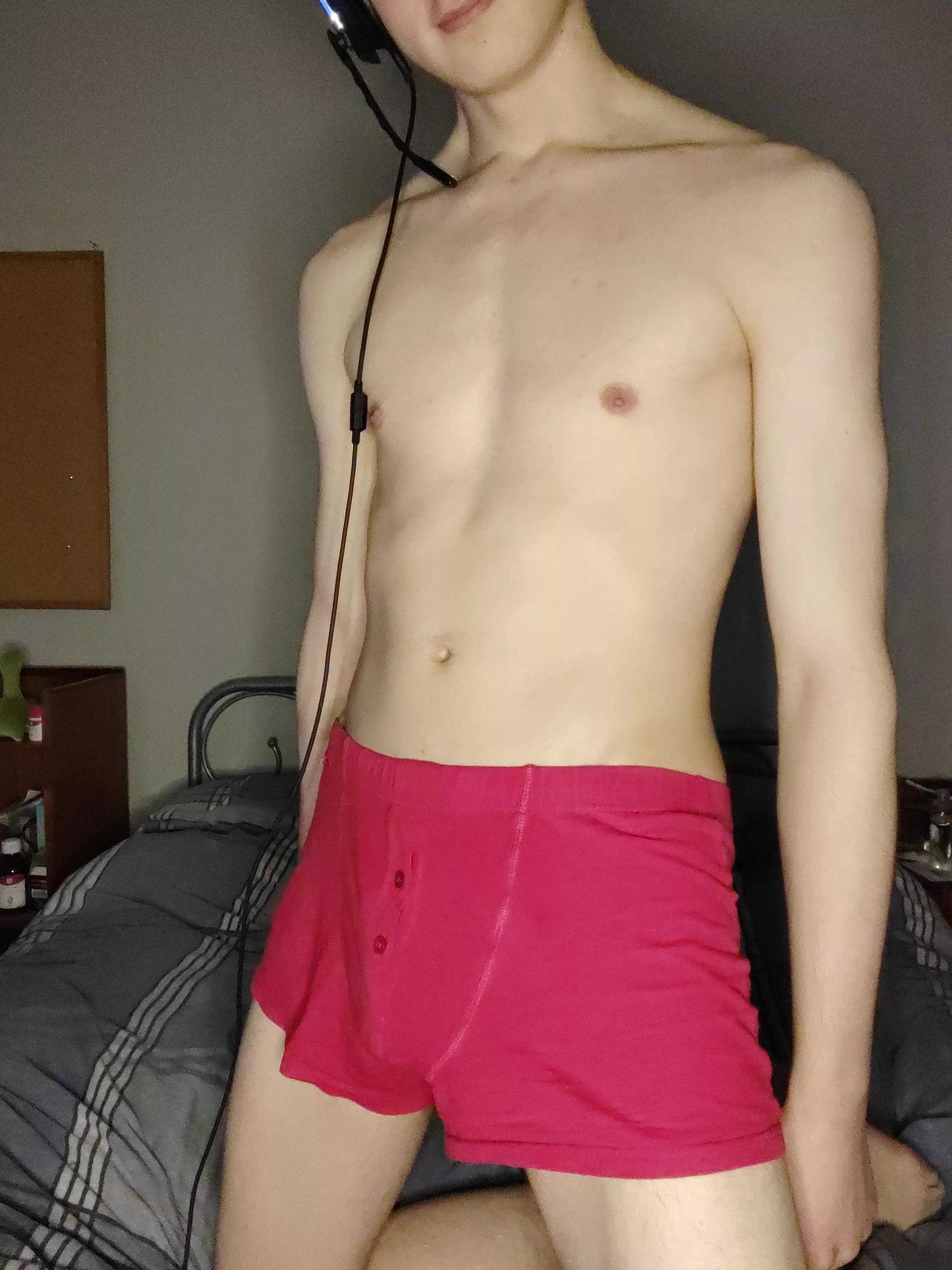 Red boxers getting sweaty