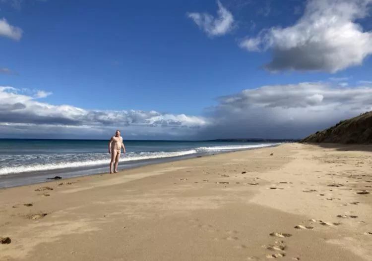 Afternoon sun at the nude beach