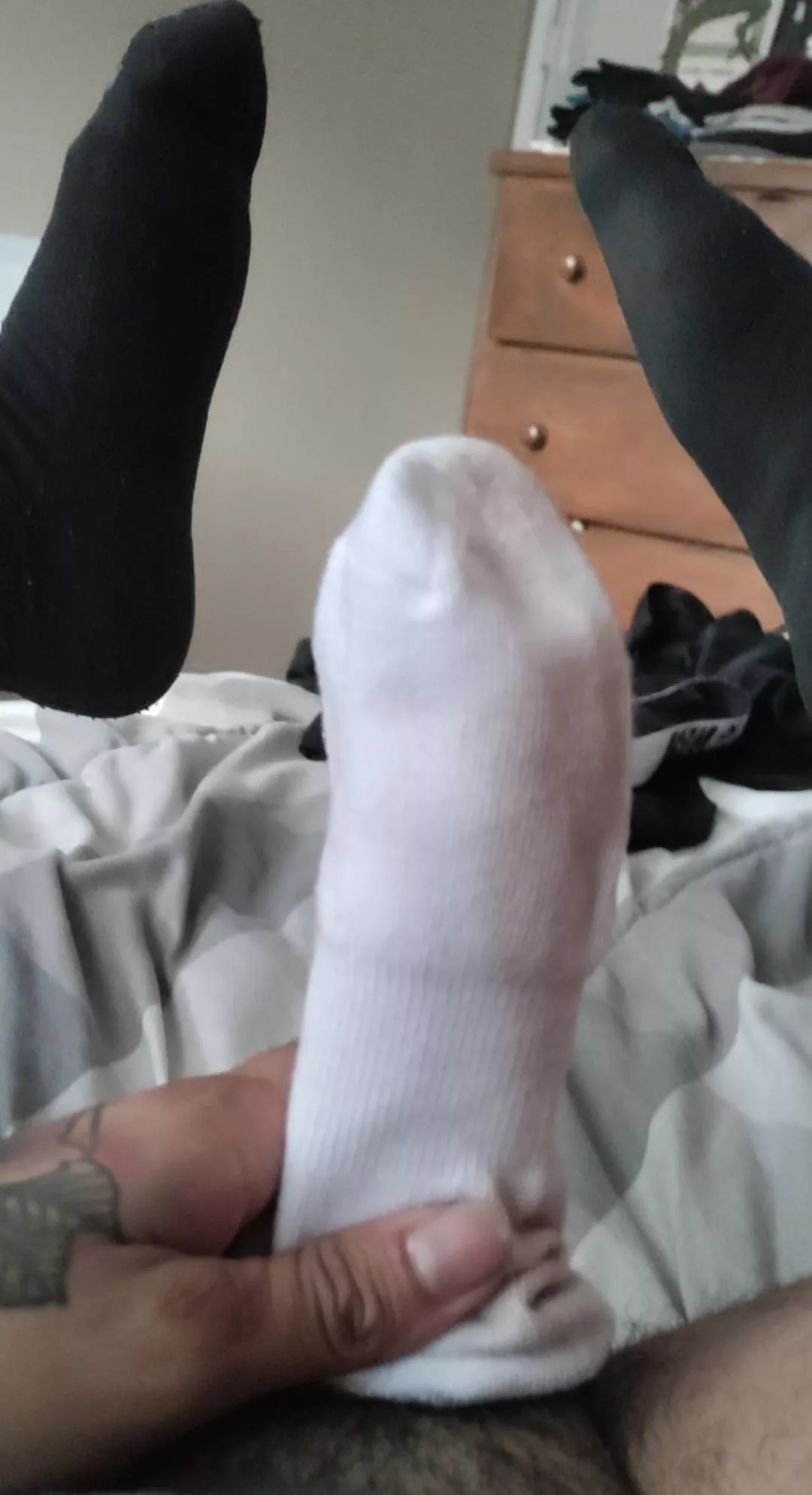 fucking my lesbian friend's used dirty gym sock...