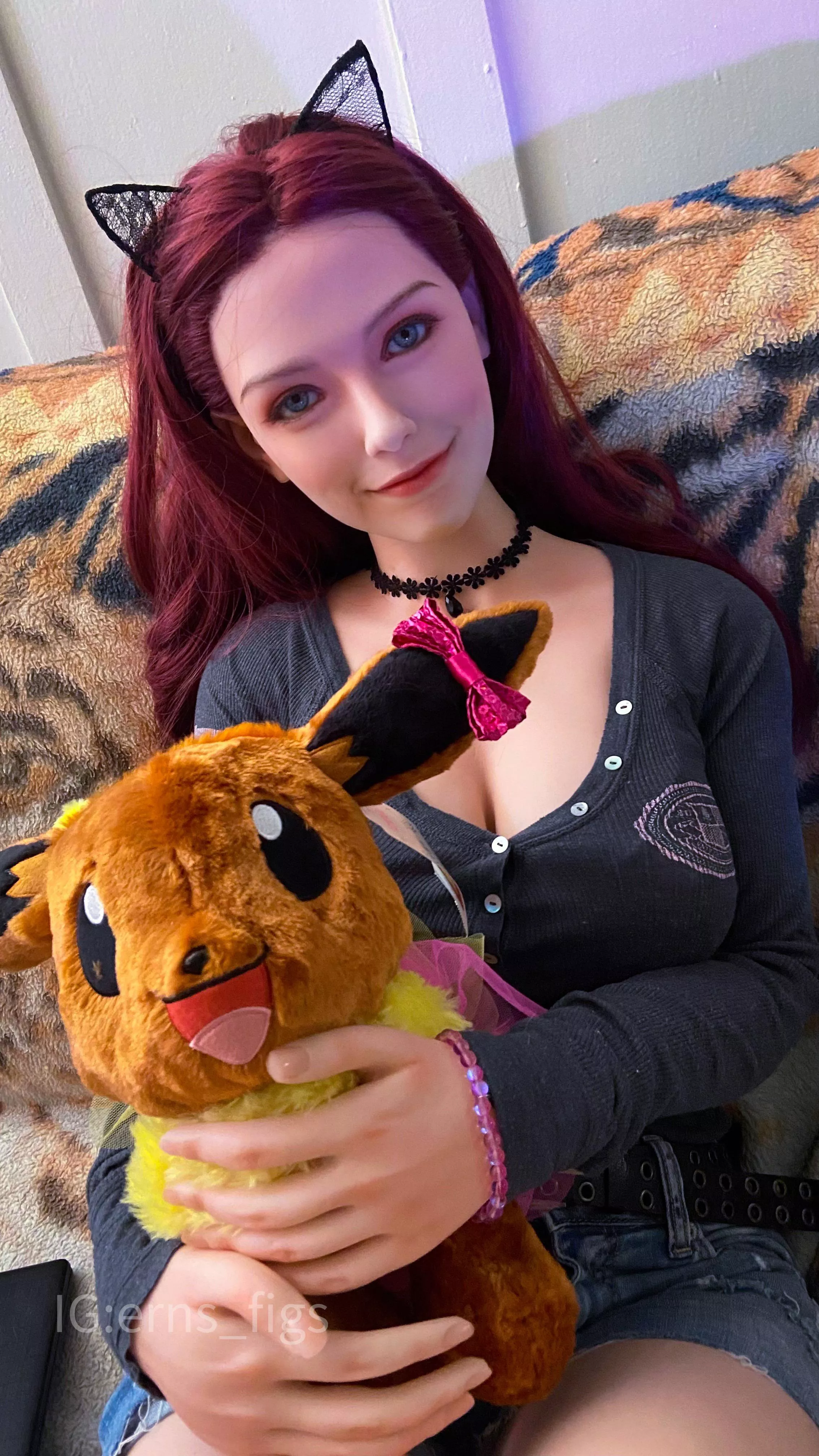 I bought my girl a custom plushy of her favourite Pokémon 🥰