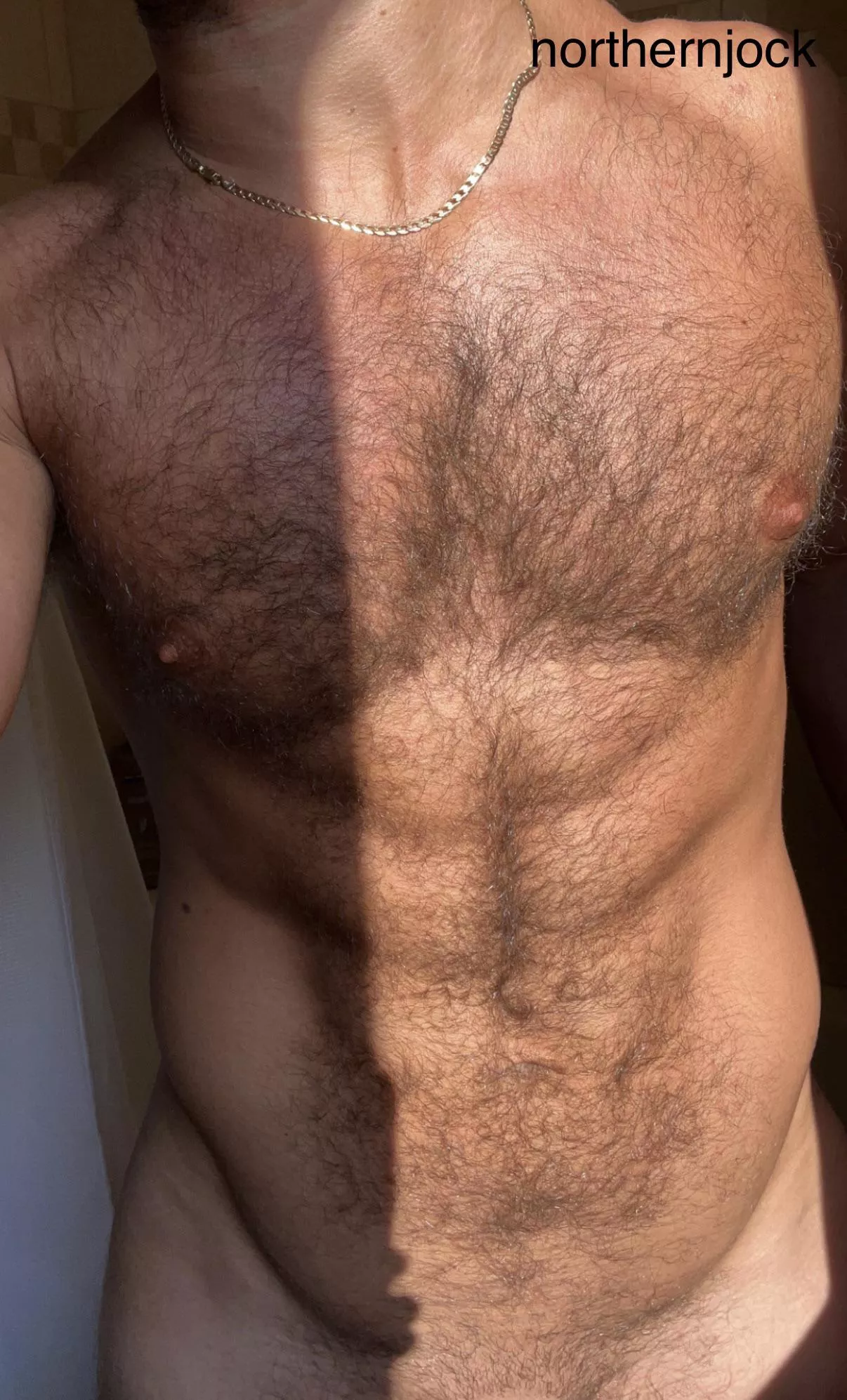 Looking for someone to worship me and stroke my furry abs and chest