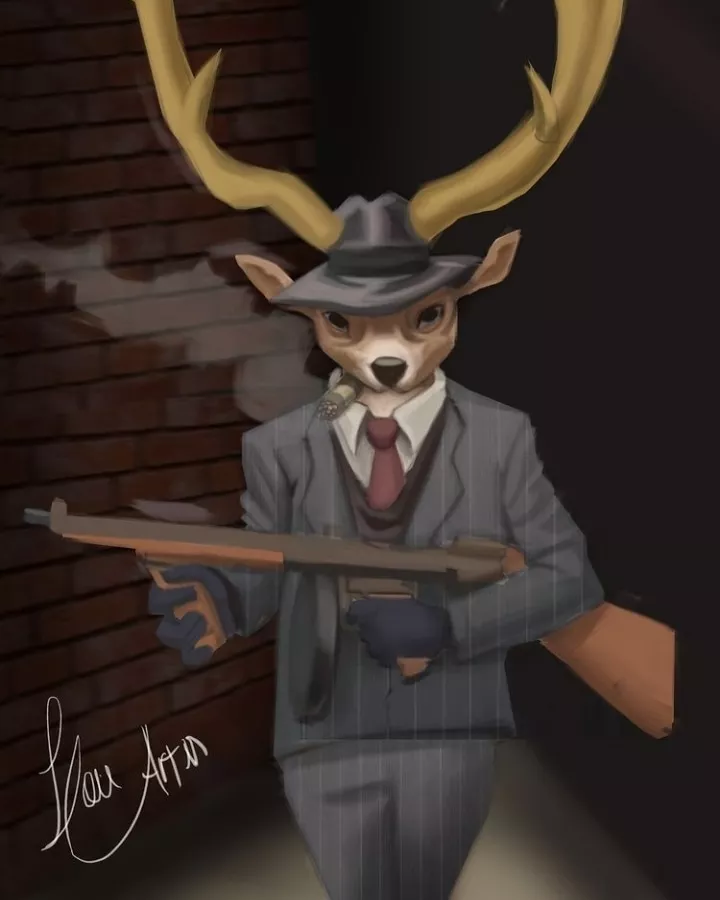 mafia deer [Art by me]