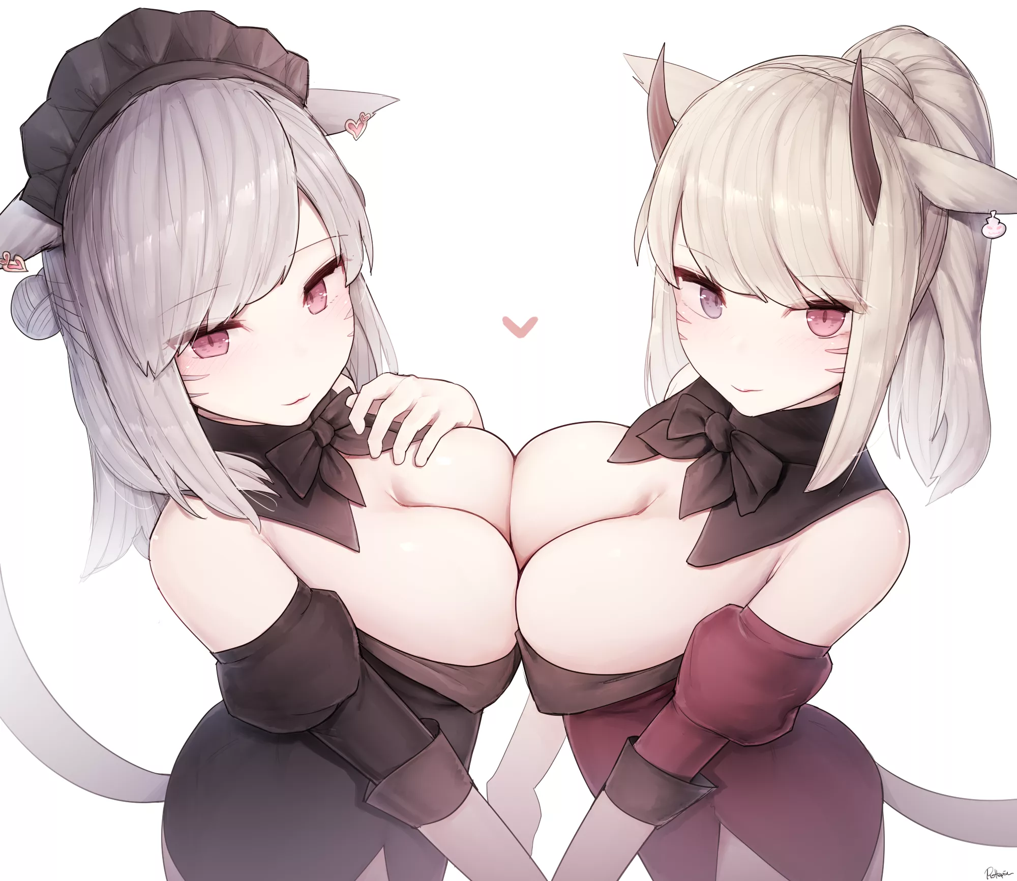 Miqo'te Breasts Pressed (Rotorapi)