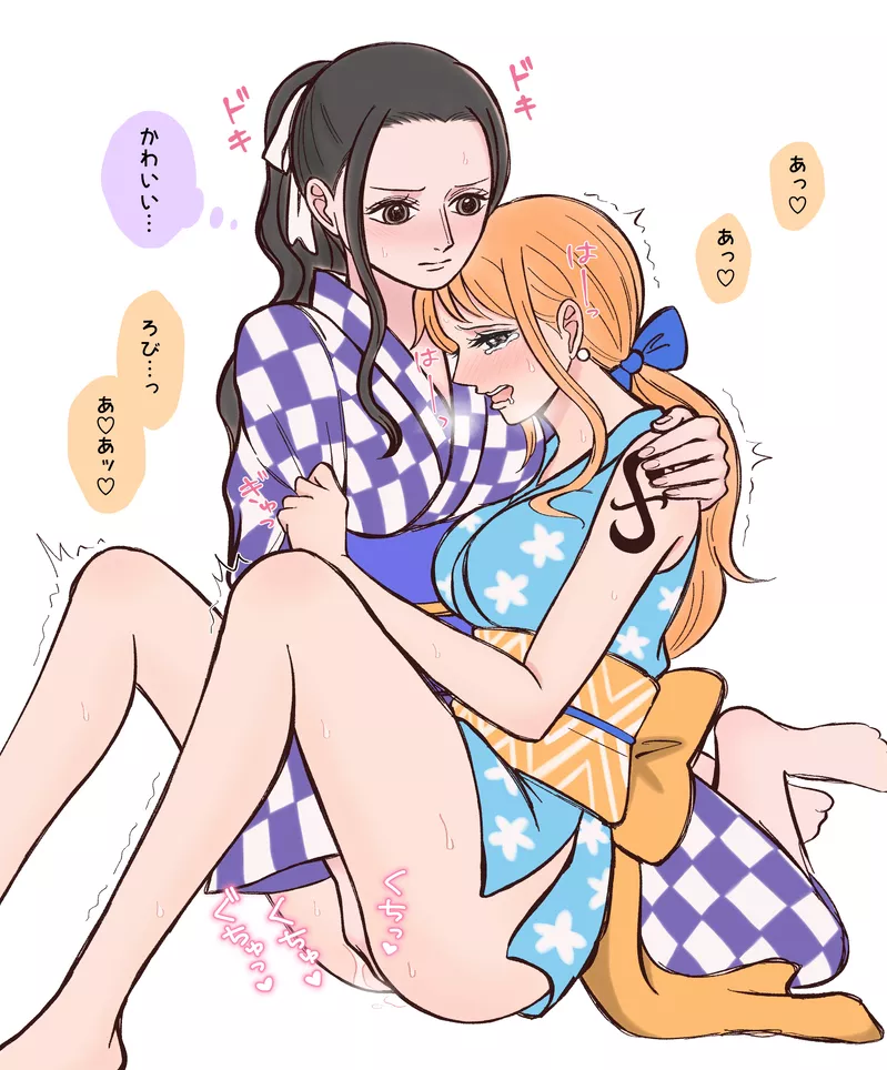 Nami and Nico Robin sex