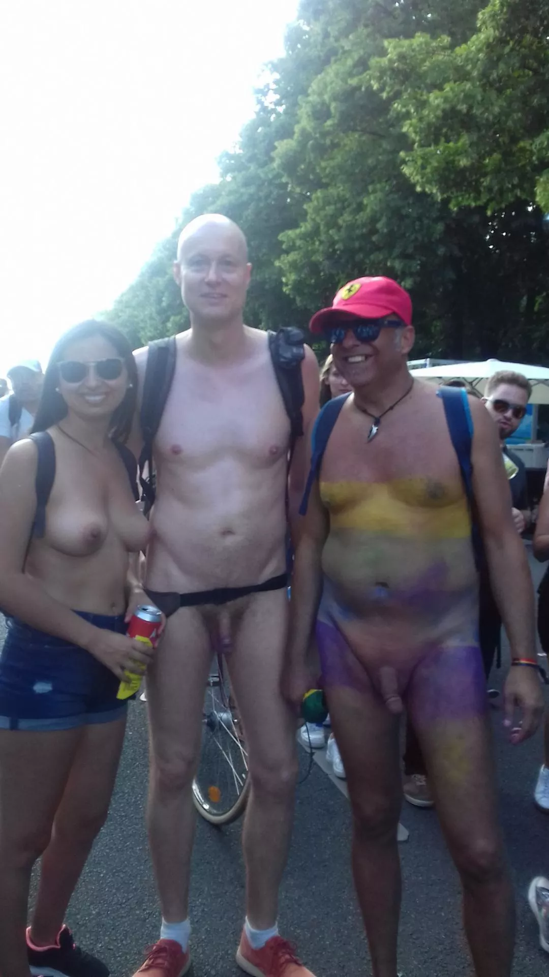 Nude in public at Pride Berlin, picture taken by her boyfriend ðŸ˜Ž