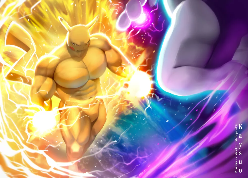 Pikachu vs Mewtwo Artist (Kaysuo)