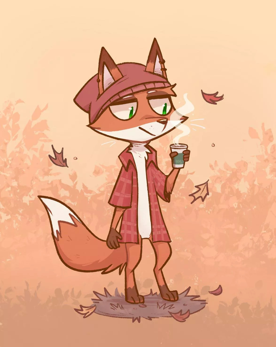 Pumpkin spice time! [art by me @kazunekomori]