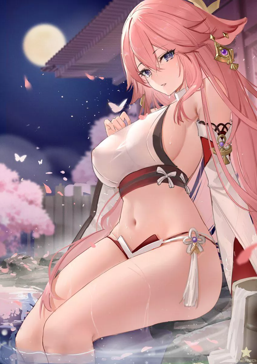 Yae Miko Hot Springs (Genshin Impact)