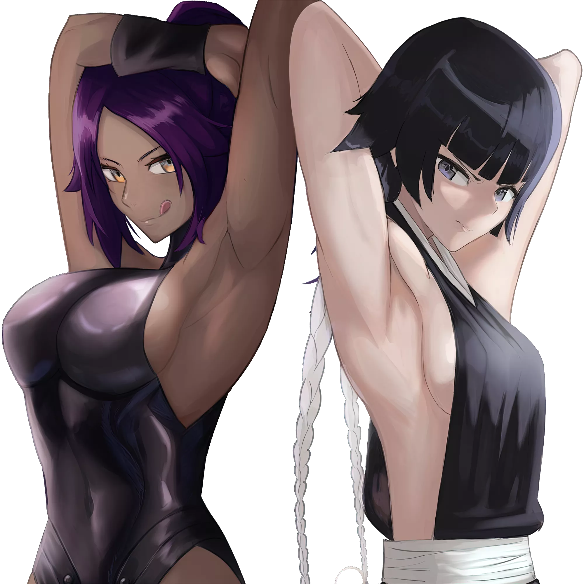 Yoruichi and Soifon showing off together (Katsuslider)