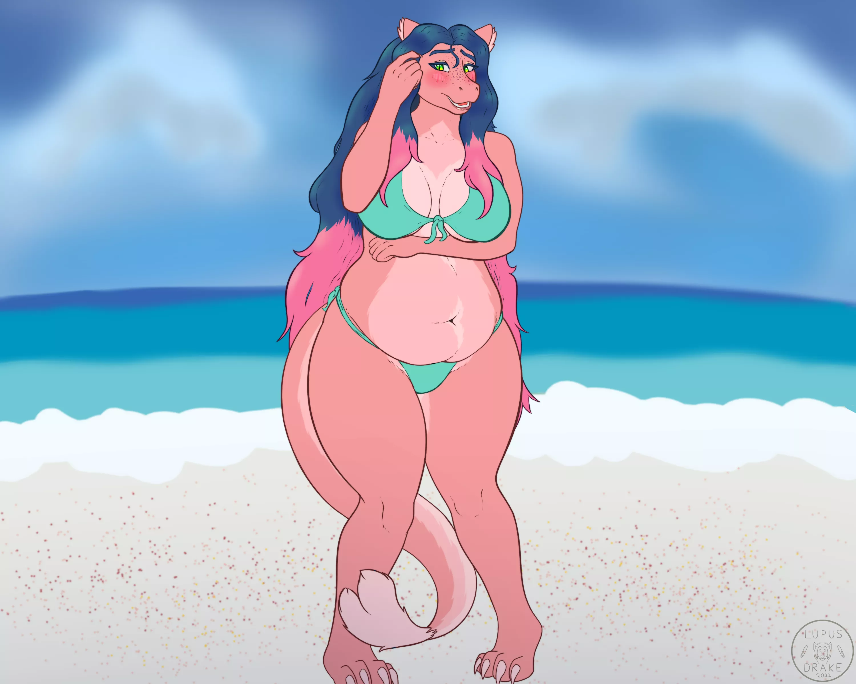 Amy's Beach Day by me (@lupusdrake on twitter)