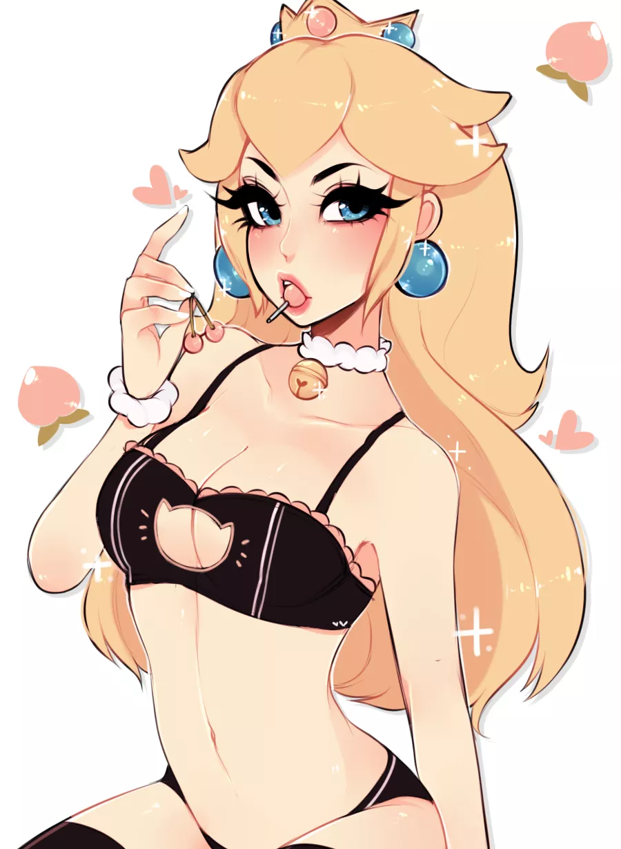 Goth mommy Princess Peach (rasbii) [Mario]