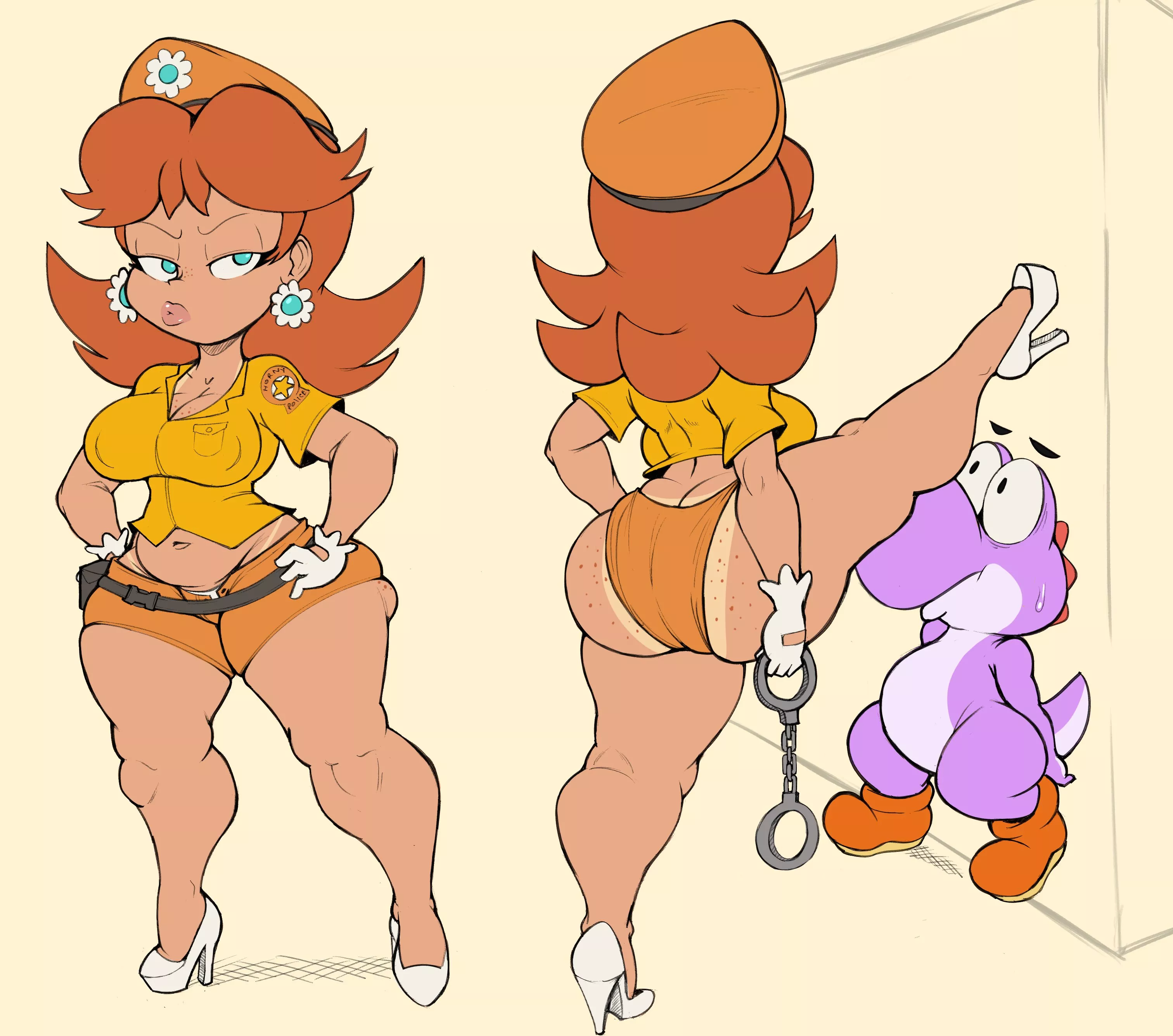 Hot Cop Daisy (Purple Yoshi Draws)