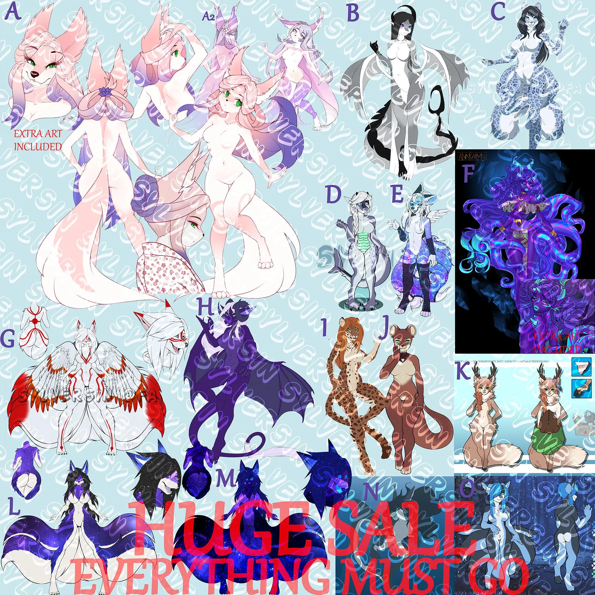 Huge Fursona/character sale! Fa Link in comments!