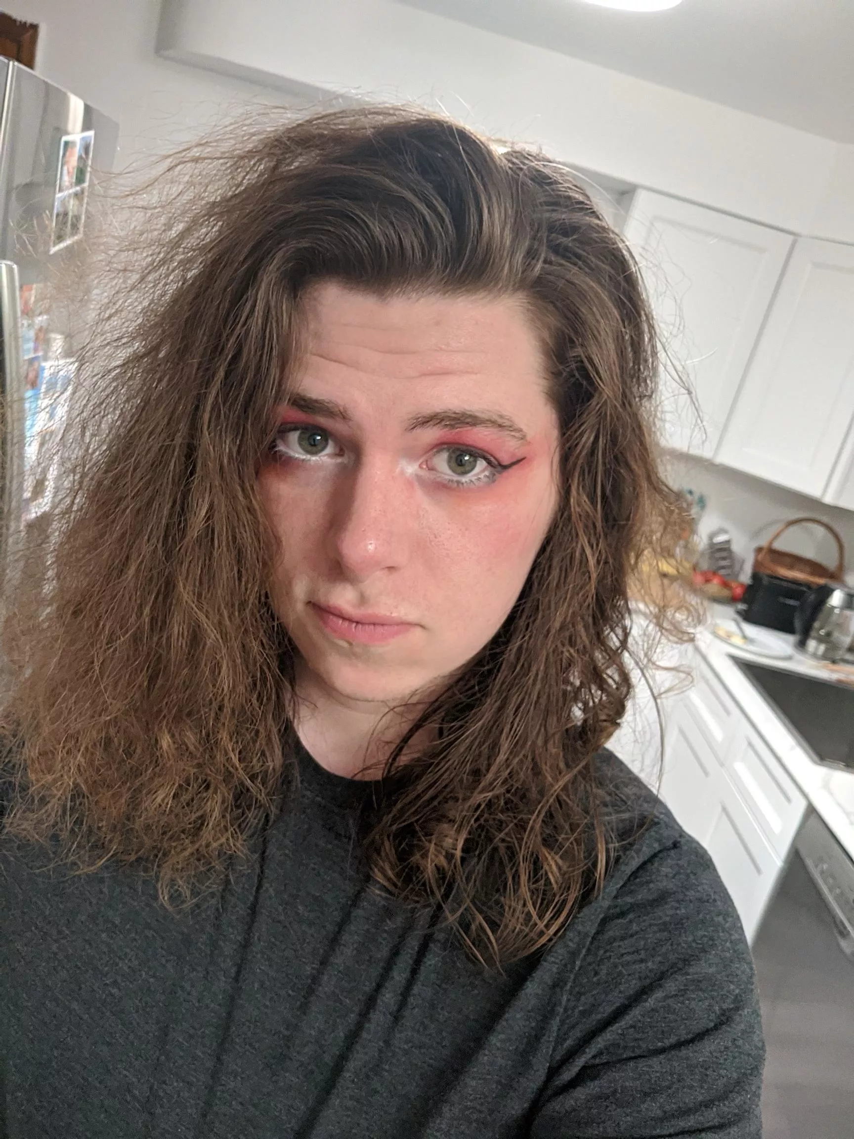 I think I'm getting pretty good at makeup now