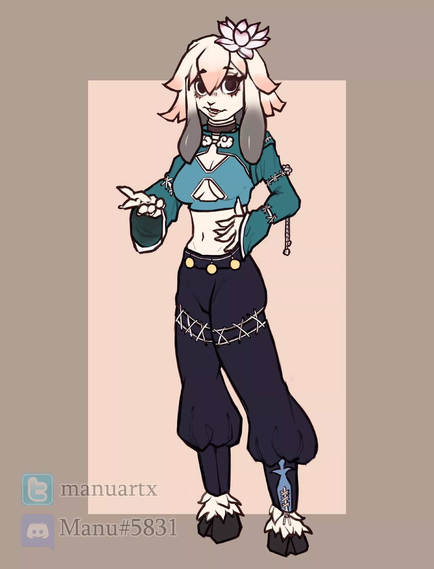 Last character I've made, meet Mery! [Art by me, @ManuArtx on Twitter]