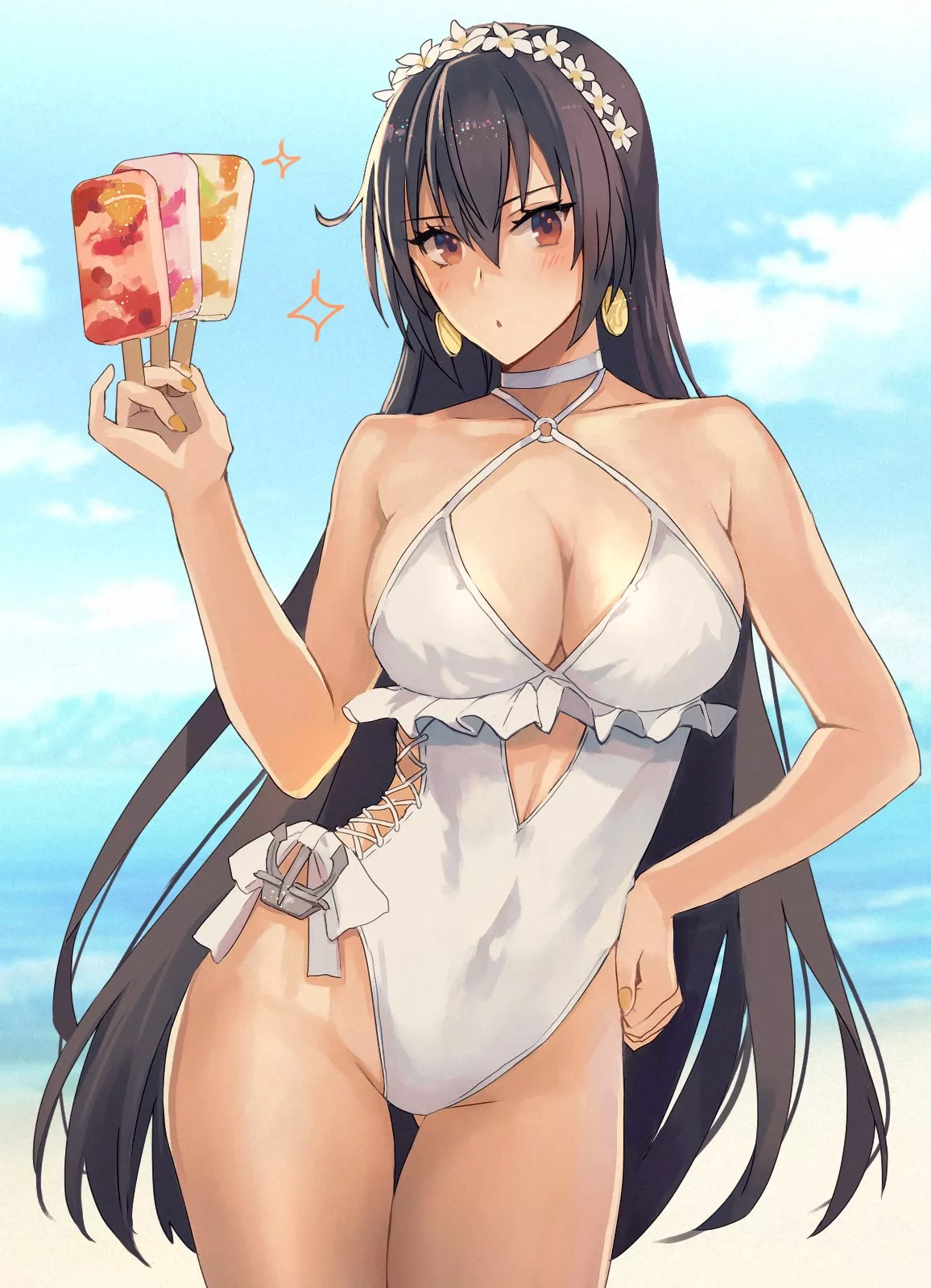 Nagato offers you some popsicles (@skchkko)[Kancolle]