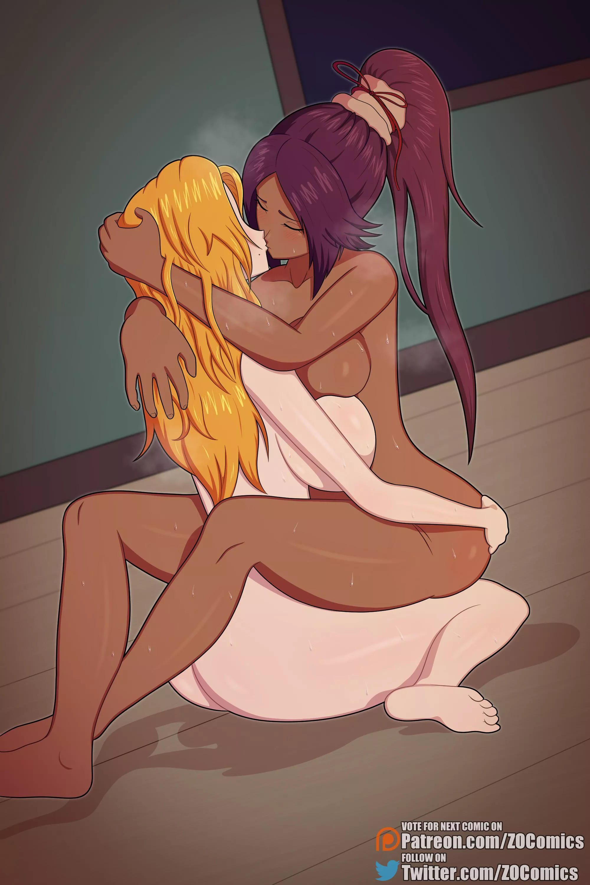 Rangiku and Yoruichiâ€™s tryst (Z0Comics) [Bleach]