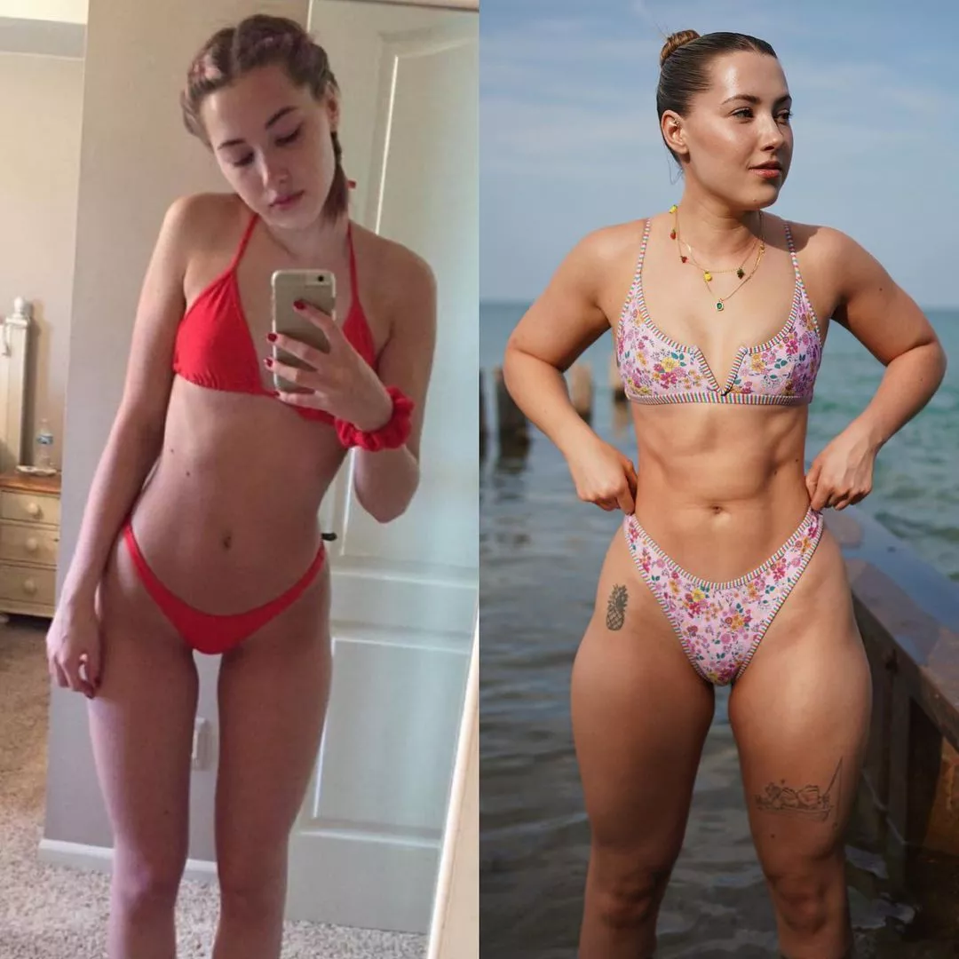 The muscle progress of a uk bimbo