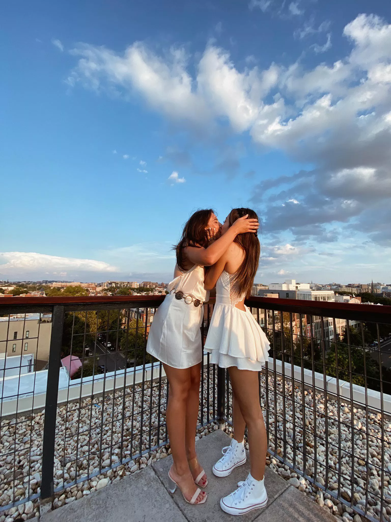 On the balcony