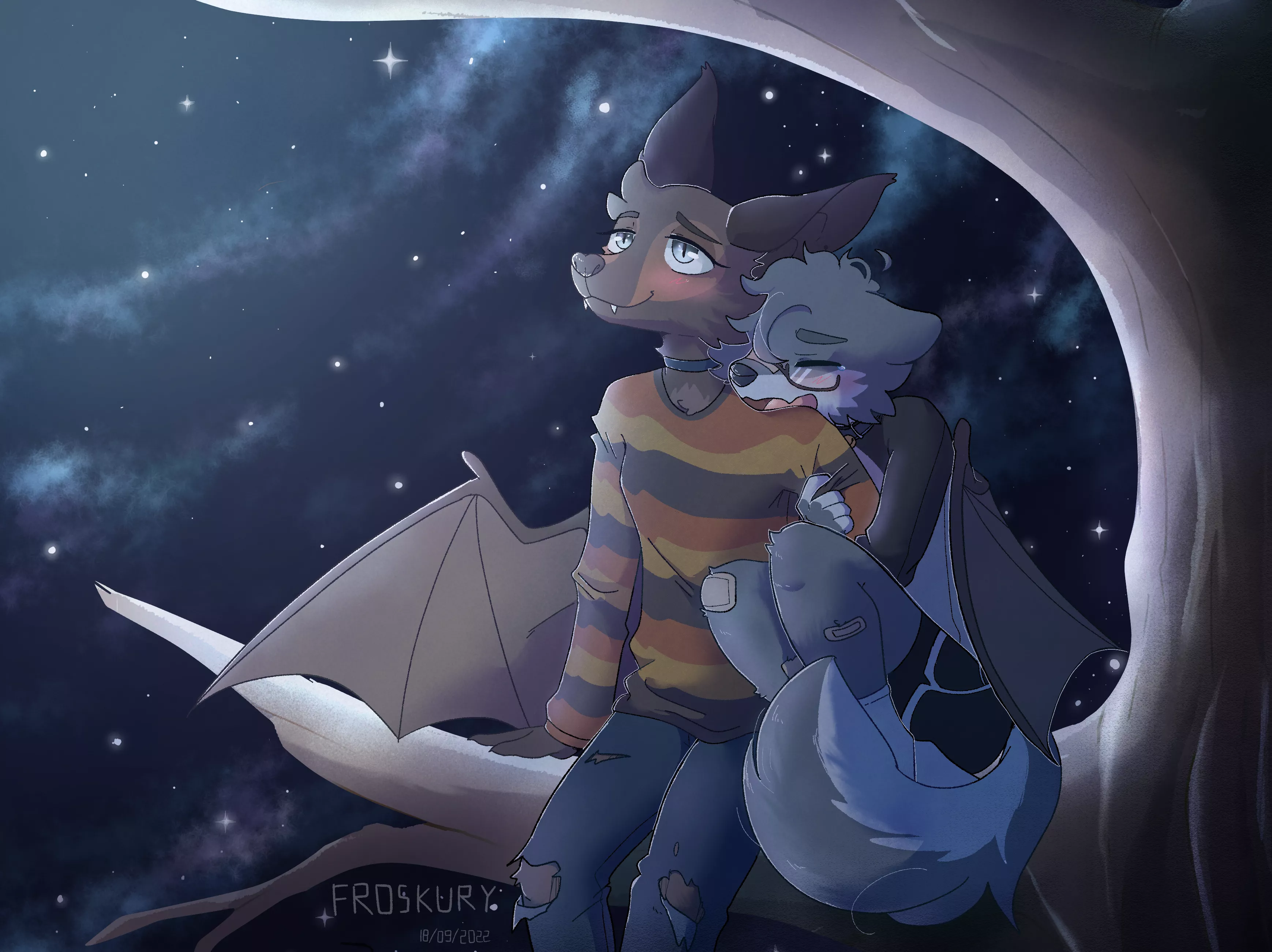 Starry date with my boyfriend 🌠🌠 ! (my art hehe)