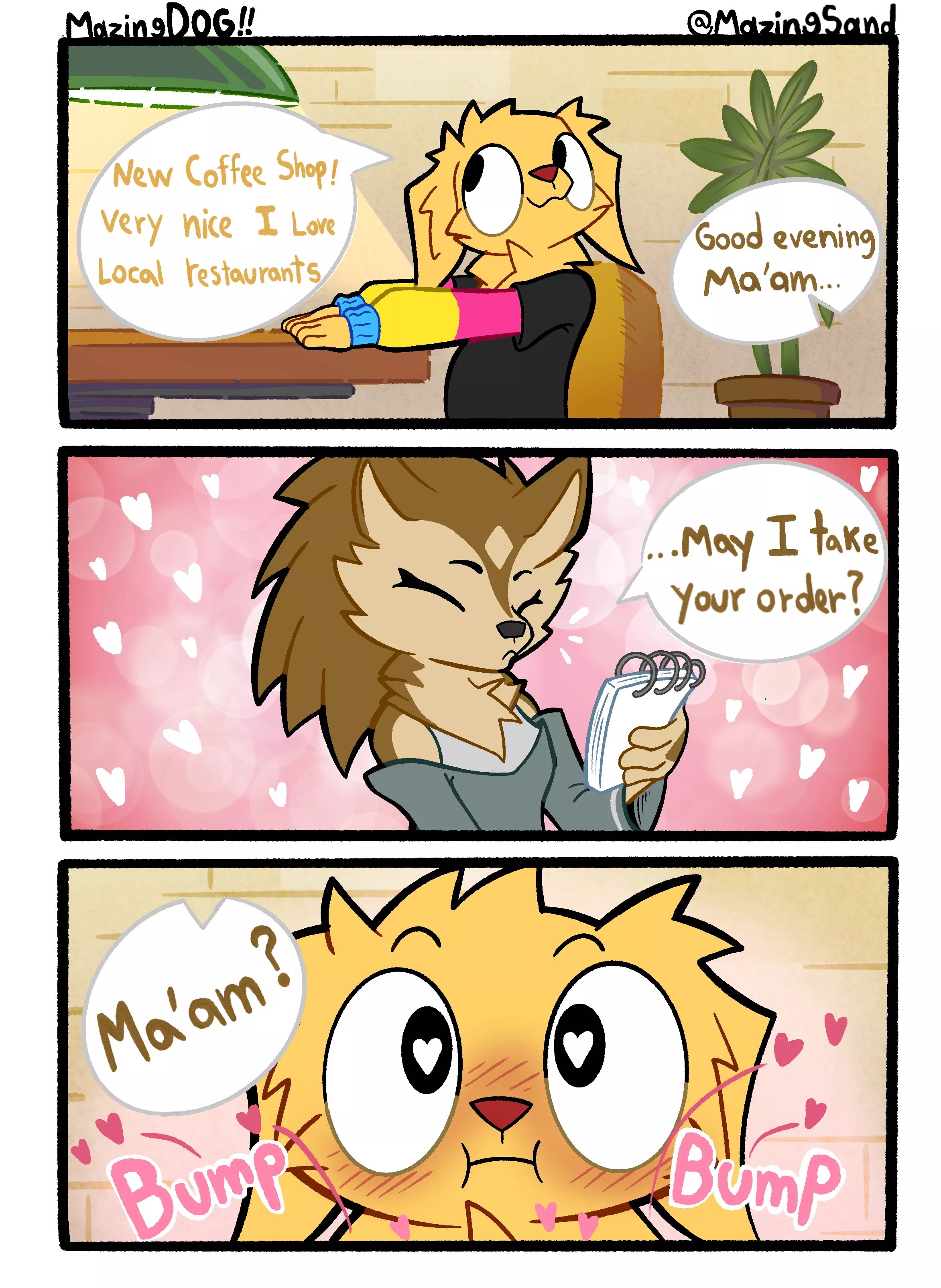 A MazingDOG COMIC!!!!!! â€œThe Coffee Girl!!â€ (Art by ME)