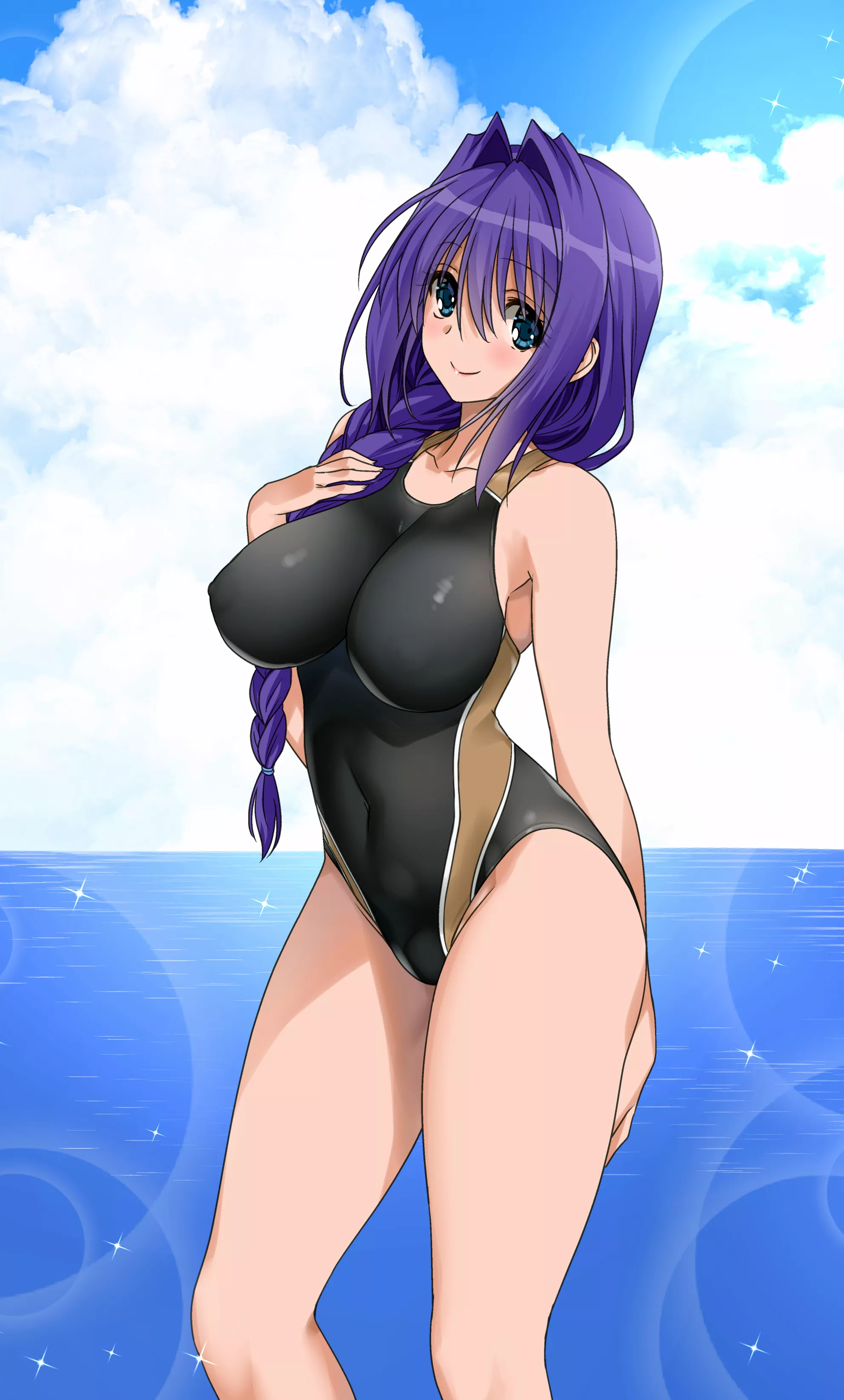 Akiko at the beach