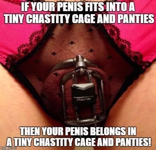 Always locked in a tiny chastity