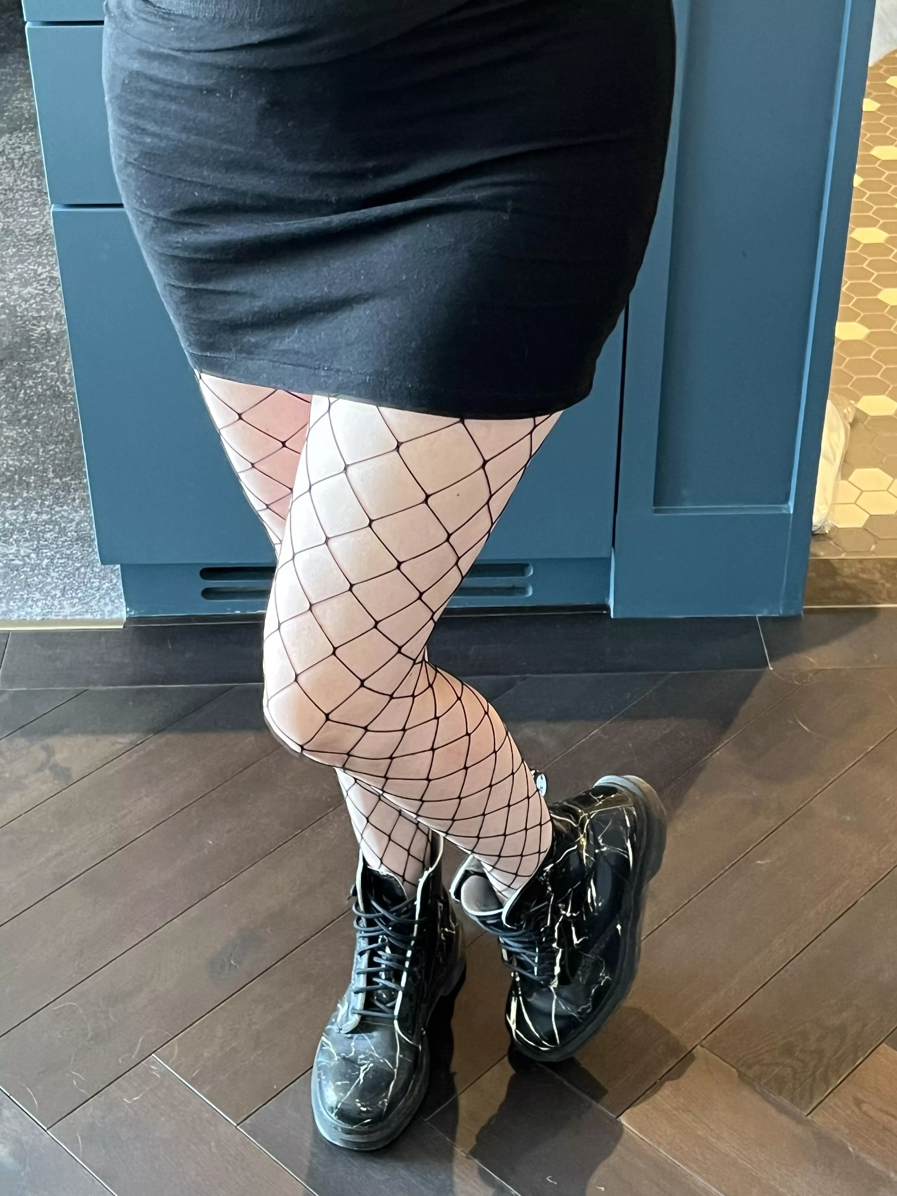 Fishnet tights and Docs. Best combination