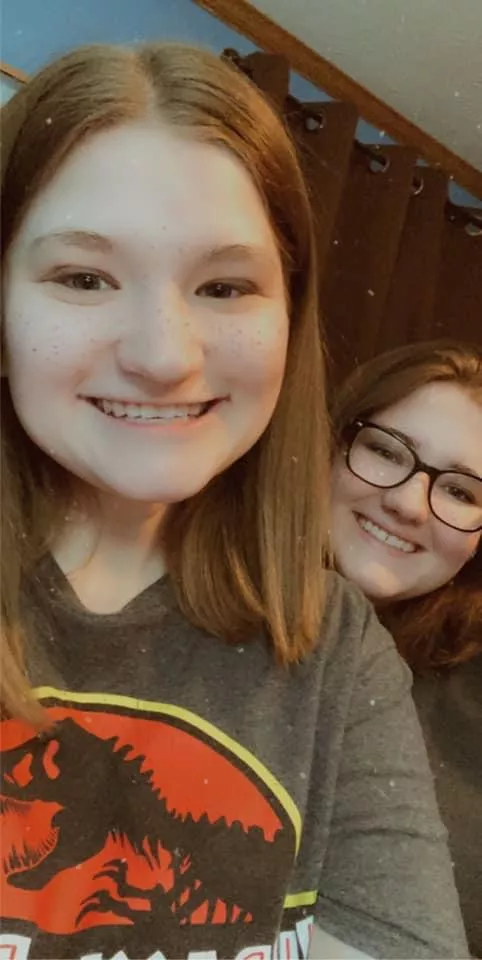 Me and my older sister thought we looked cute. Iâ€™m on the right [f]