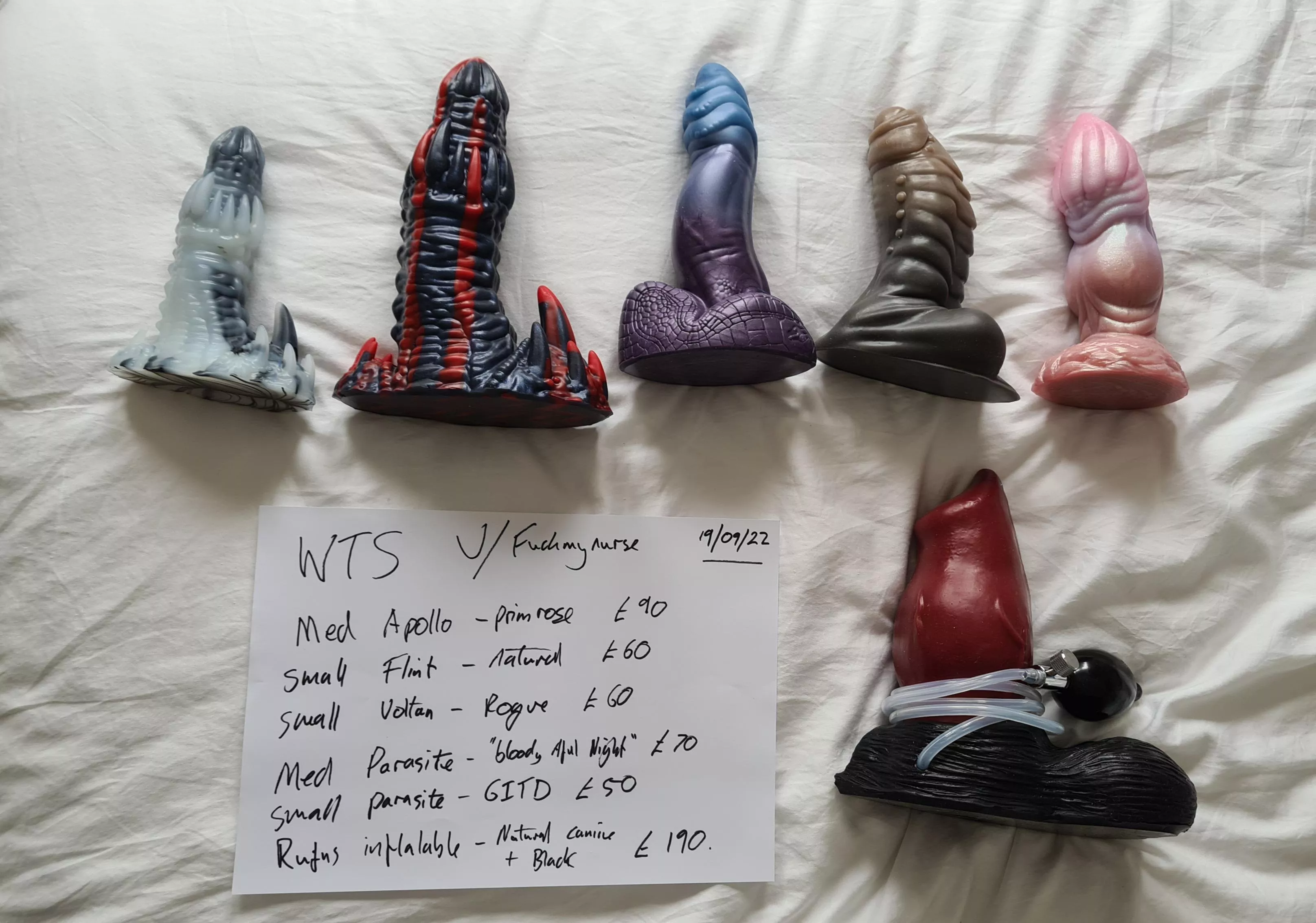 WTS BadDragons/MonsterSmash/Primal Hardwere. UK only. Prices in comments and in picture!