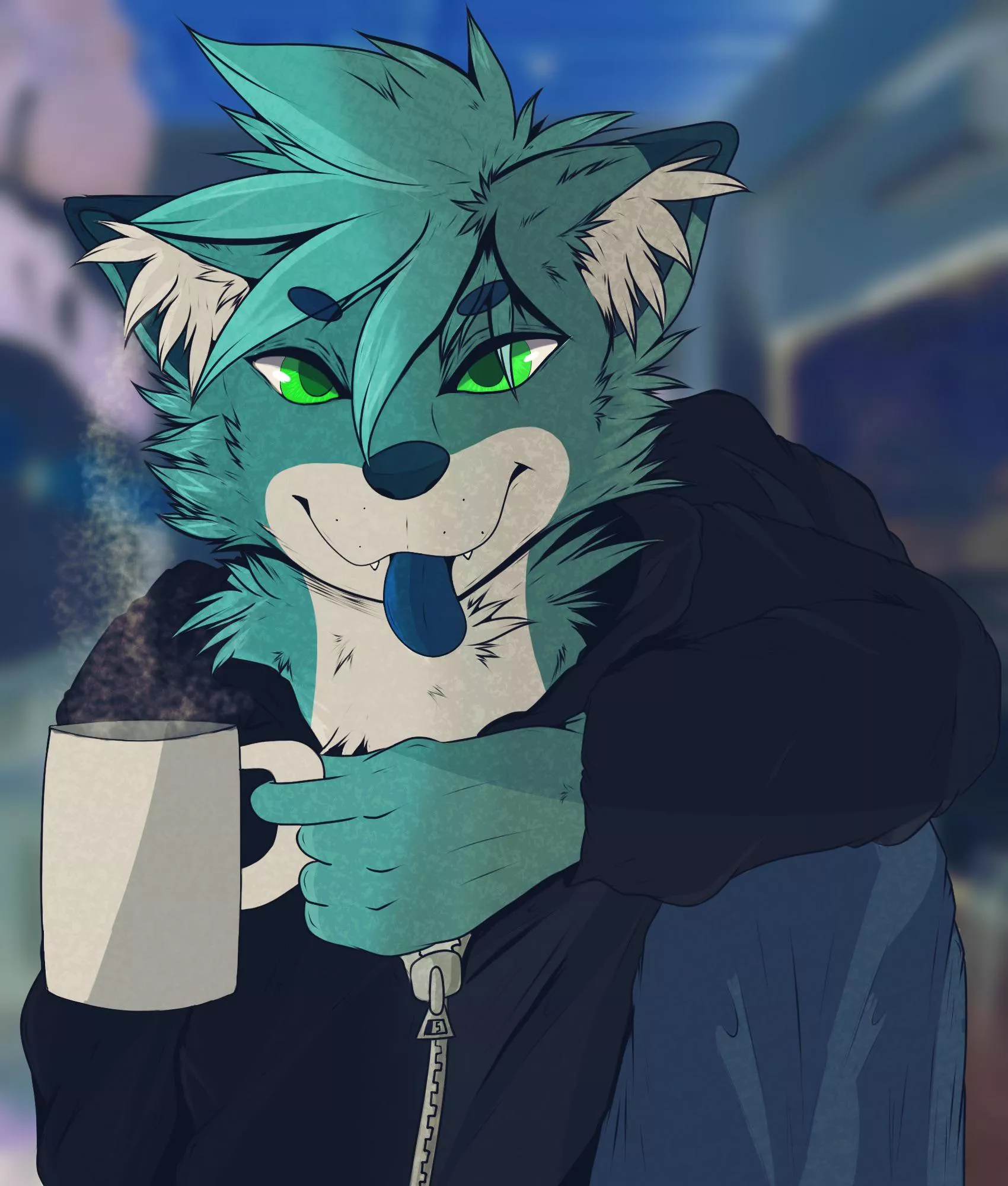 Morning Coffee (art by me @YukineAlterma)