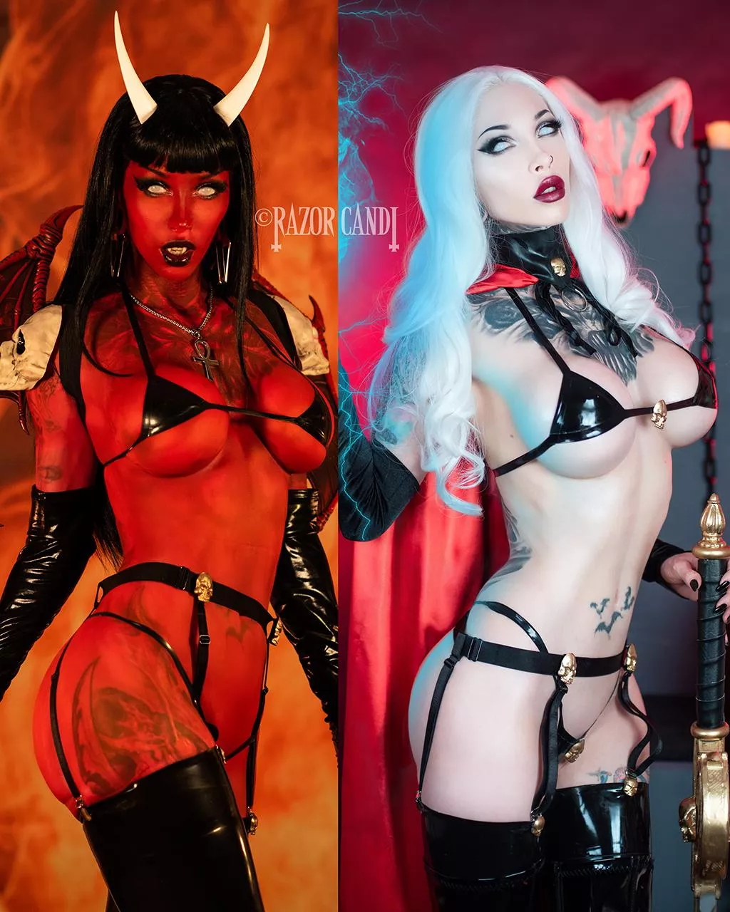 Purgatori or Lady Death? both cosplays by me (RazorCandi)