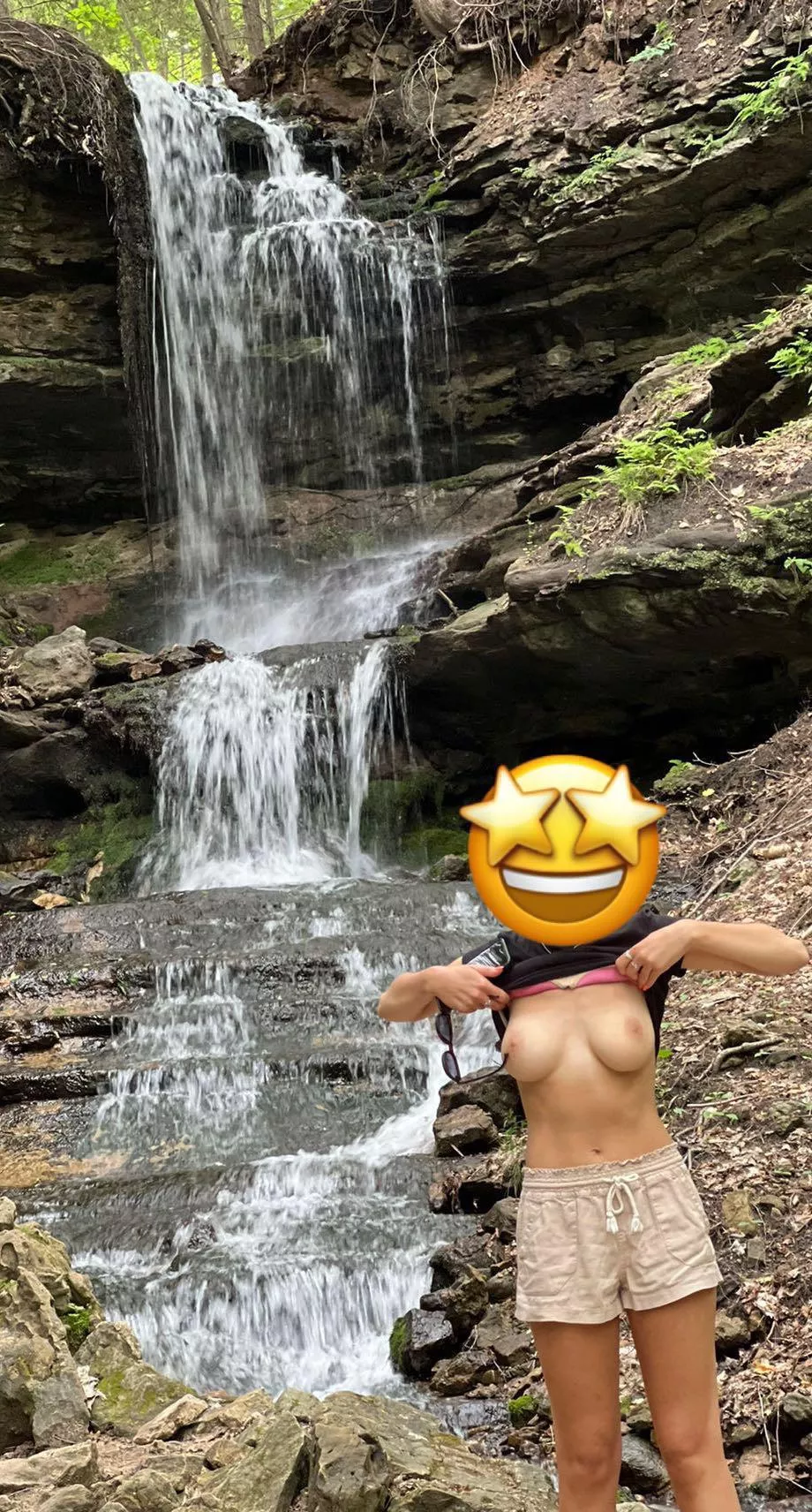 What’s better the waterfall or my tits?