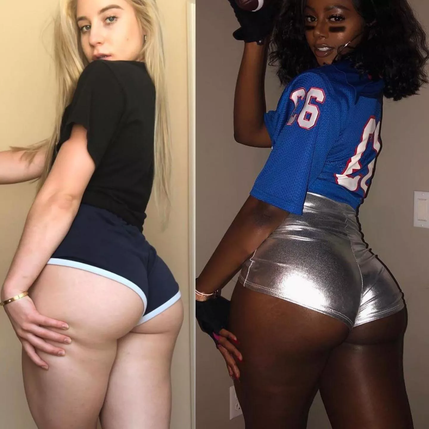 [2] Both want it hard from behind, which ass you choosing? dm me why