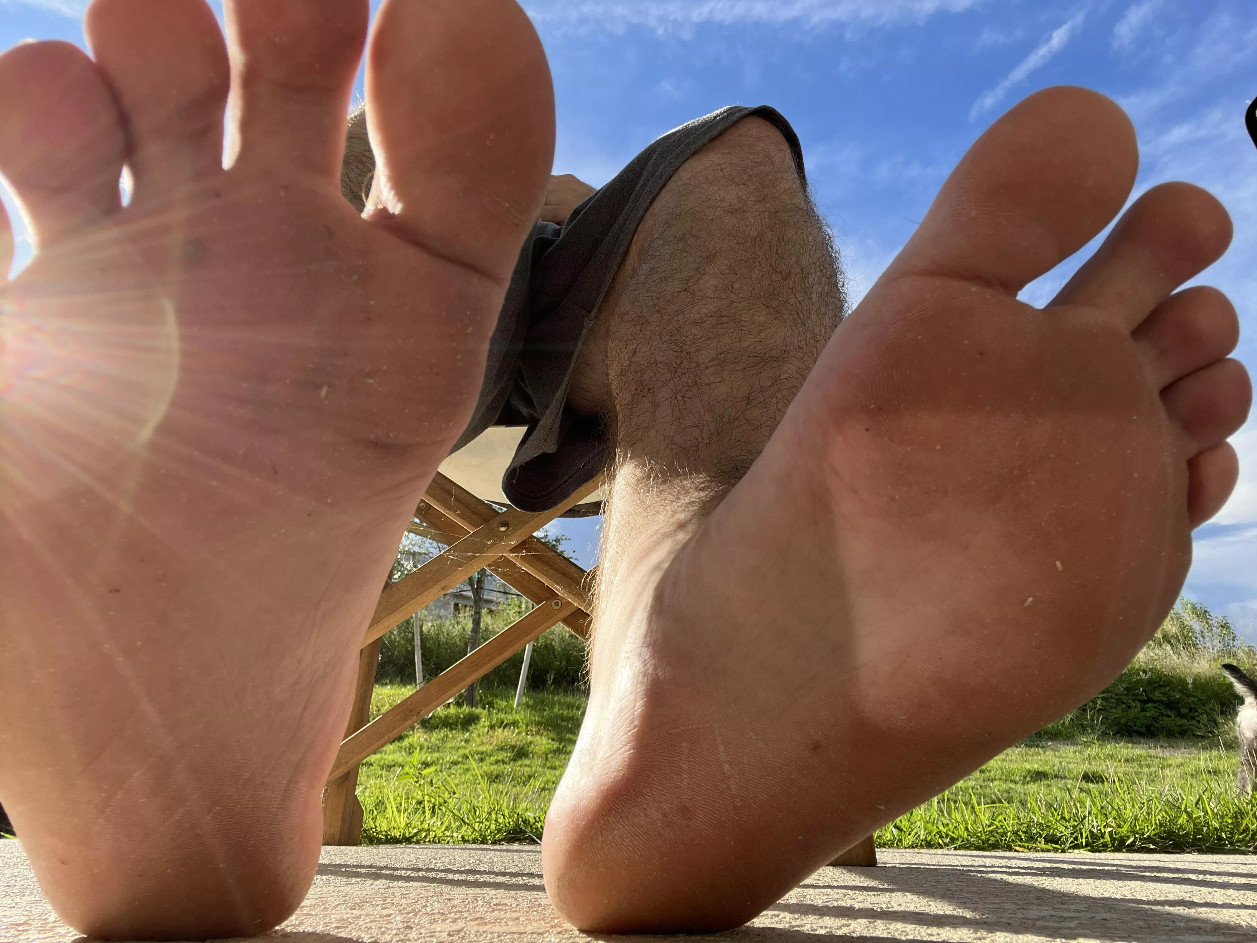 Porch feet, getting some rays