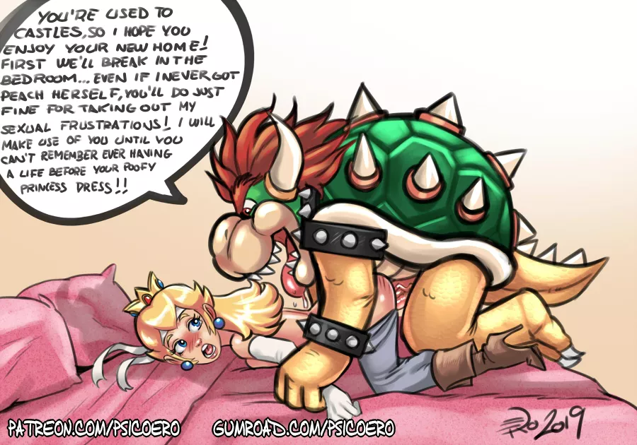 R63!Richter as Peach x Bowser (psicoero) [Castlevania] [Super Mario Bros.]