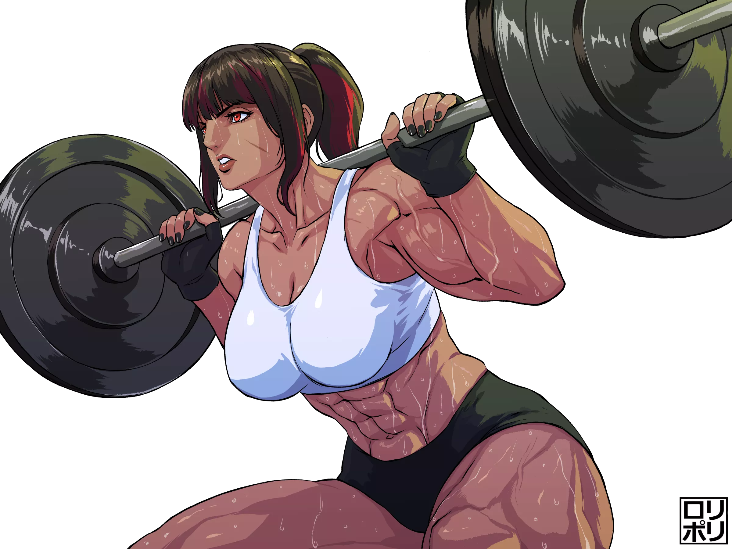 Roegadyn Girl Working Out [Artist: Jamrolypoly]