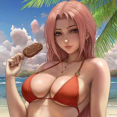 Sakura at the beach