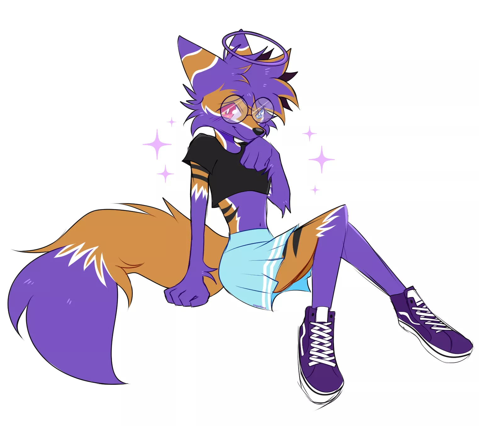 shy fox commission (my art)