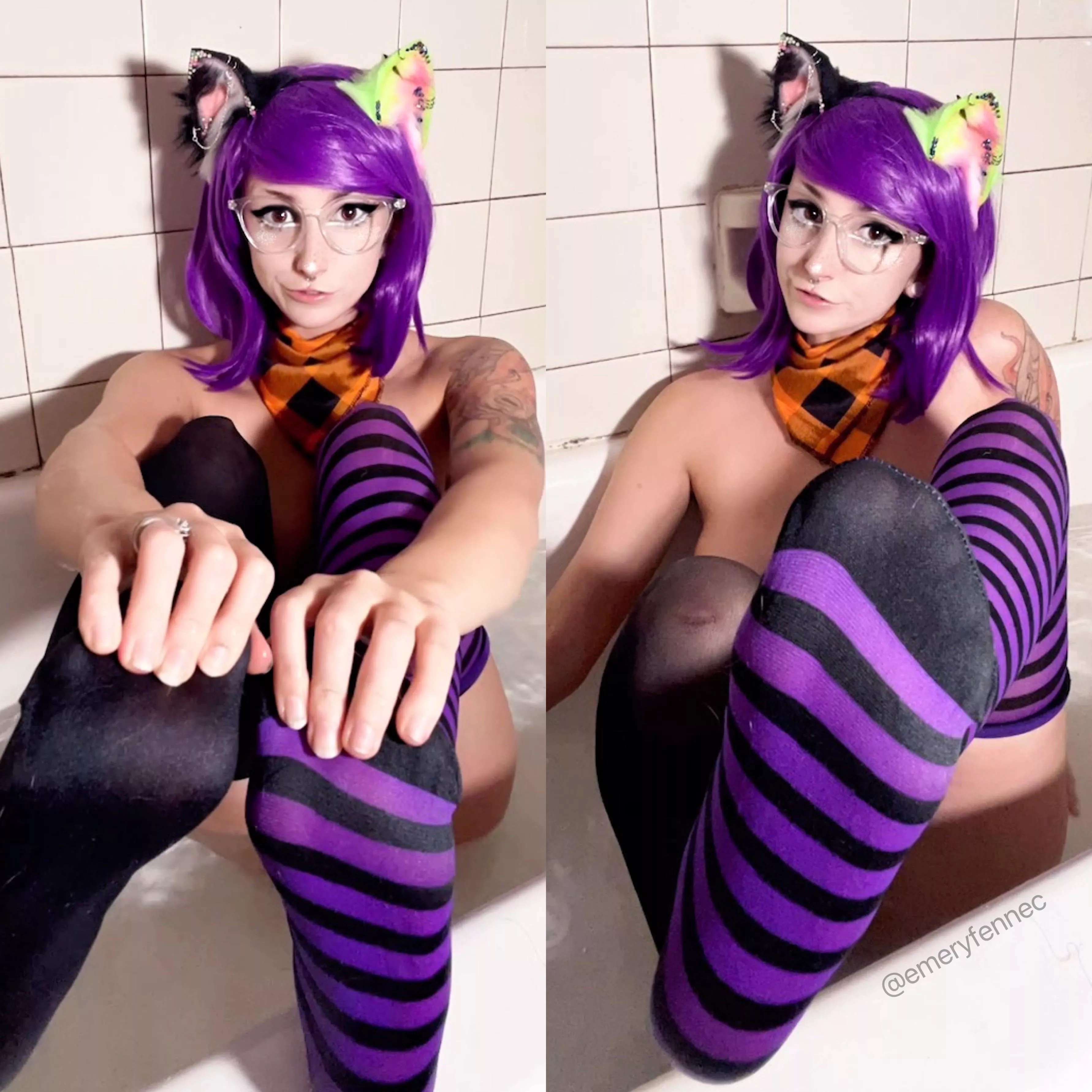 Wet Halloween Kitty by Emery Fennec